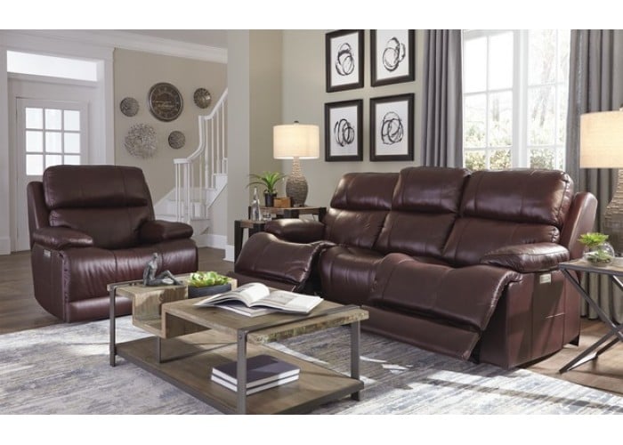 Kendra Power Reclining Leather Sofa or Set - Available With Power Tilt ...