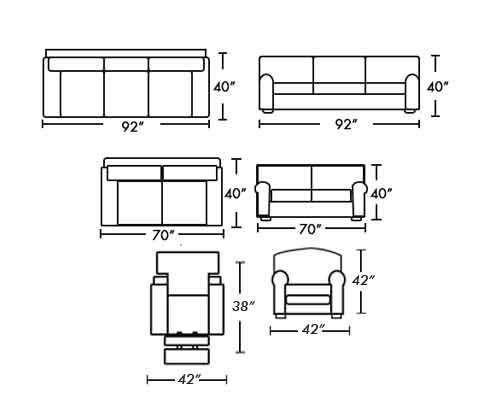 Flores Leather Sofa or Set